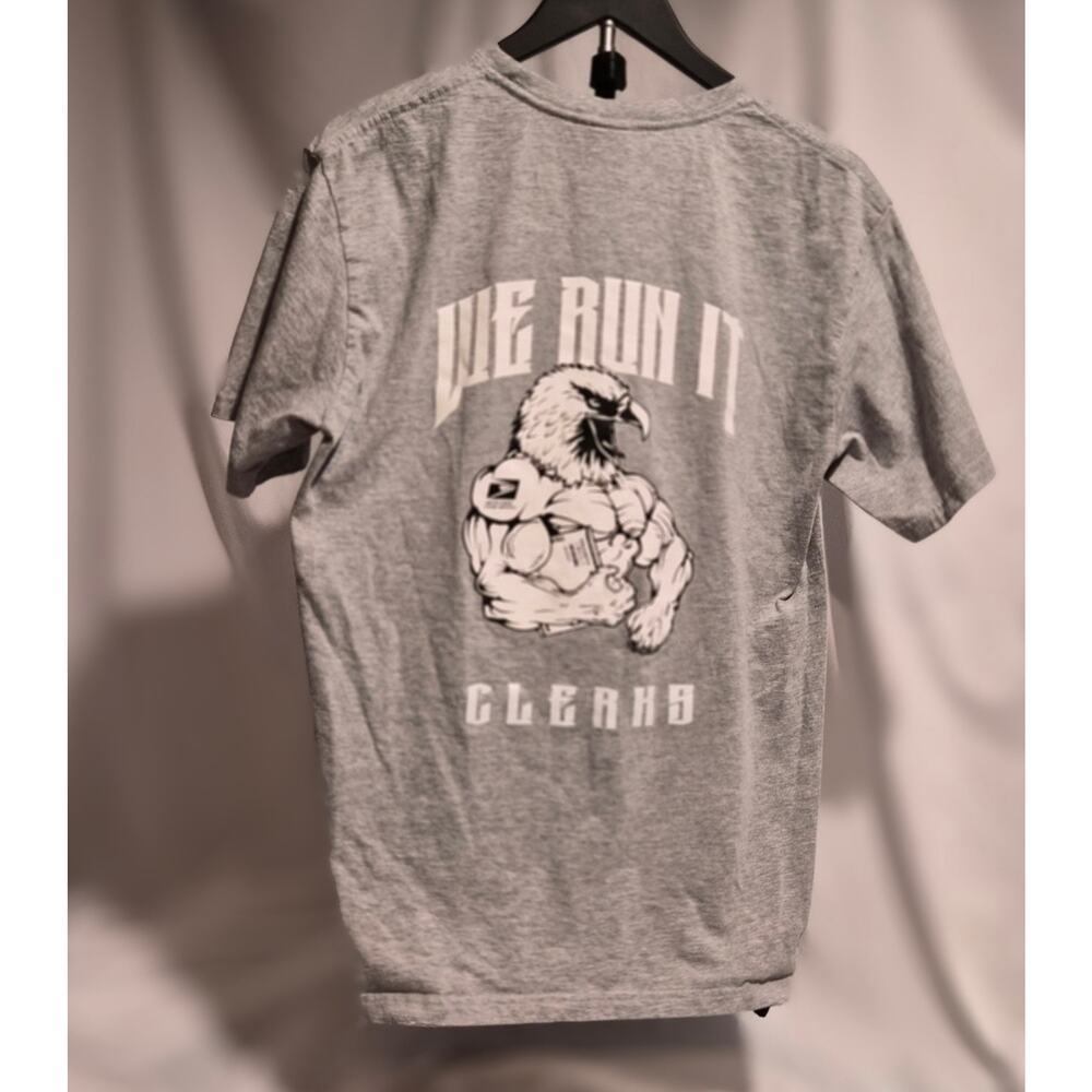 USPS United States Postal Service Clerks We Run It Graphic T-Shirt Gray XL